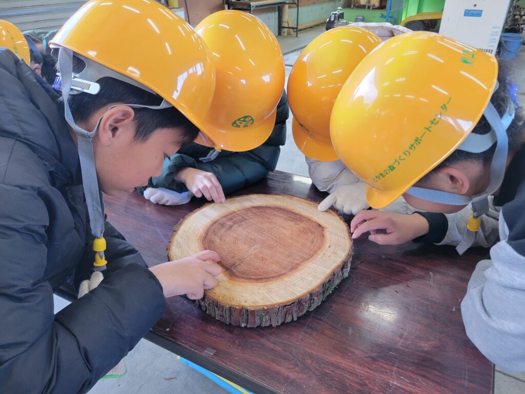 立山北部小学校　林業体験教室